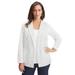 Plus Size Women's Eyelet Blazer by Jessica London in White (Size 18 W)