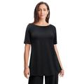 Plus Size Women's Boatneck Swing Tunic by The London Collection in Black (Size 1X)