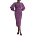 Plus Size Women's Cross Front Midi Dress by ELOQUII in Plum (Size 18)