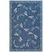 Liora Manne Carmel Dragonfly Indoor/Outdoor Rug 23"X7'6" by Brylane Home in Navy (Size 23" X 7'6")