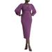 Plus Size Women's Cross Front Midi Dress by ELOQUII in Plum (Size 26)