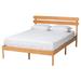 Quincia Japandi Sandy Brown Finished Wood Queen Size Platform Bed by Baxton Studio in Sandy Brown