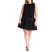 Plus Size Women's Preppy Pleated Mini Skirt by ELOQUII in Black Onyx (Size 28)