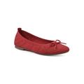 Women's Sashay Flat by White Mountain in Red Fabric (Size 9 1/2 M)