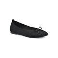 Women's Sashay Flat by White Mountain in Black Fabric (Size 6 1/2 M)