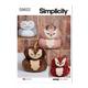 Simplicity Plush Pumpkin Animals Sewwing Pattern S9622