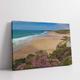 Perranporth beach, Cornwall. Canvas picture Print. Golden sandy beach, low tide. Ideal gift birthday present