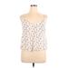 Abercrombie & Fitch Sleeveless Blouse: White Floral Tops - Women's Size X-Large