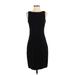 Theory Casual Dress - Sheath Crew Neck Sleeveless: Black Print Dresses - Women's Size 2