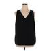 Nine West Sleeveless Blouse: Black Tops - Women's Size 1X Plus