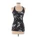 Lululemon Athletica Active Tank Top: Black Floral Activewear - Women's Size 8