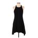 Miss Me Casual Dress - A-Line: Black Solid Dresses - Women's Size Small