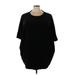 Joan Vass Sweatshirt: Black Solid Tops - Women's Size 3X