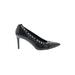 DKNY Heels: Slip-on Stilleto Cocktail Party Black Solid Shoes - Women's Size 9 1/2 - Pointed Toe