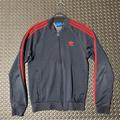 Adidas Jackets & Coats | Adidas Jacket Men Small Blue Athletic Lightweight Zip Original Logo Jacket | Color: Blue/Red | Size: S