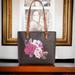 Giani Bernini Bags | Giani Bernini Signature Rose Floral Tote Shoulder Bag | Color: Brown/Tan | Size: Os