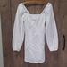 Free People Dresses | Free People White Dress Long Puffy Sleeves | Color: White | Size: Various