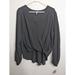 Free People Tops | Free People Size S Check On It Wrap Top Draped Hi-Lo V-Neck Boho Top Off Black | Color: Black | Size: S