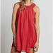 Free People Dresses | Free People Wondering Star Mini Dress-Embroidered-Crochet -Red Wash-Women Small | Color: Red | Size: S