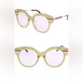 Gucci Accessories | Gucci Glitter 52mm Round Sunglasses | Color: Gold/Pink | Size: Os