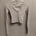 American Eagle Outfitters Tops | American Eagle Gray Long Sleeve Knit Crop Top - Size Small | Color: Gray | Size: S