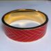 J. Crew Jewelry | Gold & Red Geometric Hinge Clasp Bangle, J Crew | Color: Gold/Red | Size: Os