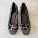 Gucci Shoes | Gucci Women’s Heeled Loafers Shoes Heels Flats Horsebit Size 39.5 | Color: Green/Purple | Size: 9.5