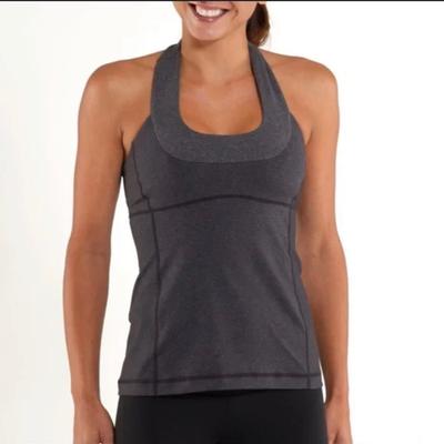 Lululemon Athletica Tops | Lulu Lemon Scoop Neck Athletic Tank Size 6 | Color: Gray | Size: 6