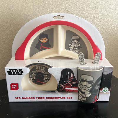 Disney Kitchen | Kids Disney Star Wars Sith 5pc. Bamboo Dinnerware Set | Color: Black/Cream | Size: Os