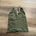 Free People Tops | Free People Intimately Olive Green V Neck Tight Tank Top Size M/L | Color: Green | Size: M