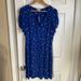 American Eagle Outfitters Dresses | American Eagle New With Tags Blue Flowered Mid-Length Short Sleeved Summer Dress | Color: Blue | Size: L