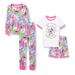 Disney Pajamas | Disney Minnie Mouse Spotted Zebra Girls Cotton Pajama 4 Piece Set | Color: Pink/White | Size: Various
