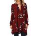 Free People Dresses | Free People Boho Floral Cottagecore Long Sleeve Mini Dress Tunic Size S | Color: Purple/Red | Size: S