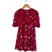 Free People Dresses | Free People Adelle Floral Printed Tunic Mini Dress Red Size Medium | Color: Red | Size: M