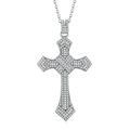 GAVIK Iced Out Vermeil Necklaces Jewelry Women 925 Sterling Silver Necklace 5A Zircon Baguette Diamond Cross Pendant Necklace