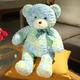 Kawaii Plush Rainbow Teddy Bear Pillow Toy Plush Animal Doll Colorful Bow Bear Birthday Gift For Kids 50cm 3