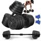 30KG Adjustable Dumbbells Barbell Set with Connecting Rod Weight Lifting Training Set Dumbbells Set Home Gym Fitness for Men/Women