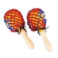 Luejnbogty 2 x Toddler Wooden Sand Hammer Wooden Rattle Maraca Rattle Musical Instrument Children Musical Party Favor