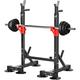 Weight Lifting Rack Adjustable Squat Stand Dipping Station Weight Bench Press Stand Fitness Barbell Free Bench Press Stands Press Equipment Home & Gym