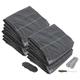 Black 4m x 50m 110gsm Weed Control Membrane Set with Pegs & Plates - Heavy-Duty Garden Fabric Grass Ground Cover Sheet Roll - by Harbour Housewares