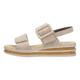 Rieker Women's Wedge Heel Adjustable Straps Sandal (Beige, UK Footwear Size System, Adult, Women, Numeric, Medium, 6.5)