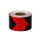 XENITE 2" X 33Ft Reflective Hazard Warning Tape, Conspicuity Tape Waterproof Highly Visible, Reflective Tape for Trailers, Outdoor Cars, Trucks tape (Color : Red black)