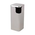 Trash Cabinet Stainless Steel Trash Can Vertical Square Trash Can with Ashtray Side Opening Commercial Stainless Steel Wire Drawing Trash Can Trash Hideaway ( Color : Silver without ashtray , Size : 3