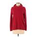 J.Jill Turtleneck Sweater: Red Solid Tops - Women's Size Small