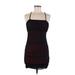 Shein Casual Dress - Mini Square Sleeveless: Black Print Dresses - Women's Size Medium