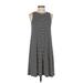 Old Navy Casual Dress - A-Line: Black Stripes Dresses - Women's Size Small