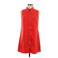 Forever 21 Casual Dress - Shirtdress: Red Dresses - Women's Size Small