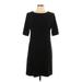 Theory Casual Dress - Shift Crew Neck Short Sleeve: Black Dresses - Women's Size 12