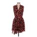 Mimi Chica Casual Dress: Red Leopard Print Dresses - Women's Size Medium