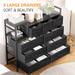 TV Stand with Charging Station Bedroom Dresser with 9 Drawers
